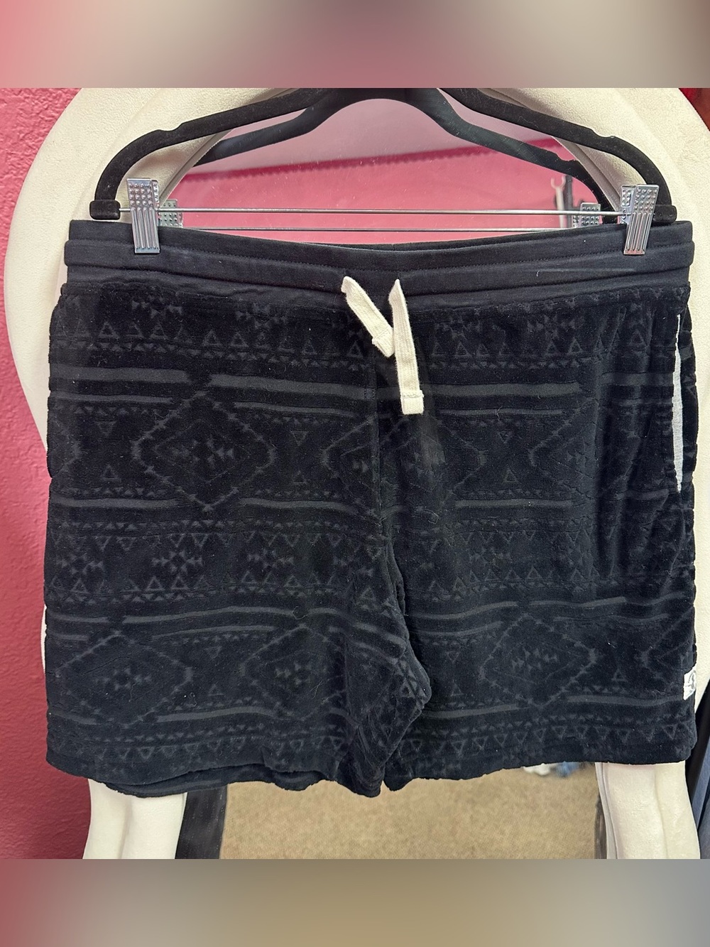 chubbies Black Textured Pull-On Athletic Shorts